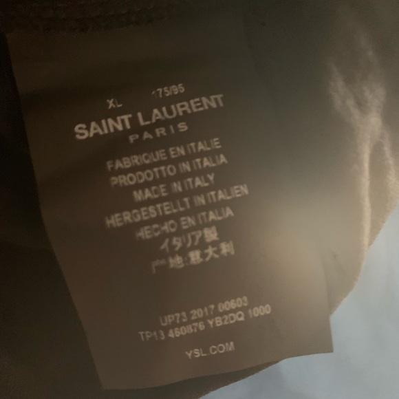 Saint Laurent Logo T-shirt Black - Picture 4 of 5
